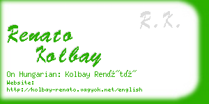 renato kolbay business card